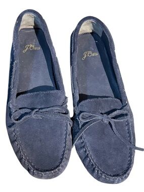 J. Crew Navy Suede Moccasin Loafers